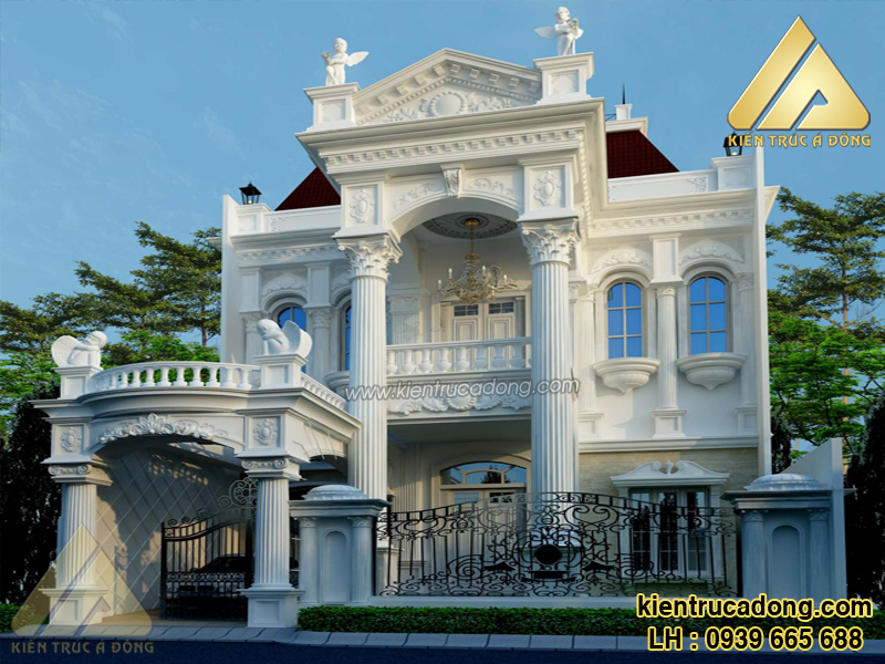 Mẫu thiết kế kiến trúc biệt thự Pháp Mẫu thiết kế kiến trúc biệt thự Pháp